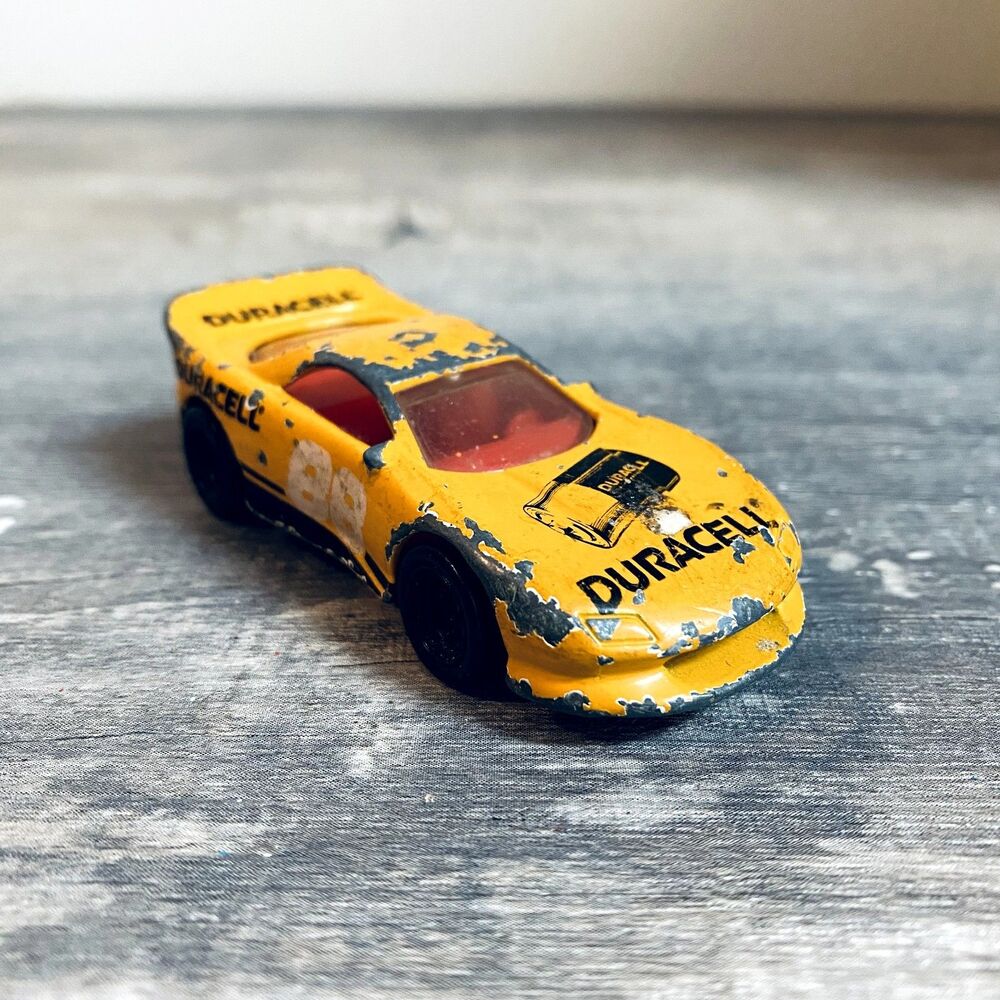 Vintage Hot Wheels #88 Diecast Race Car 1993 Yellow DURACELL BATTERY